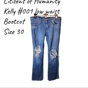 Citizens of Humanity size 30 kelly#001 bootcut jeans low waist
